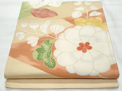 平和屋着物◎西陣　六通柄袋帯　辻が花　証紙付き　正絹　逸品　未使用　CAAY7779fb