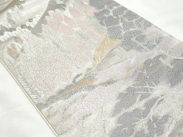 平和屋着物◎六通柄袋帯　唐織　花背の里　二重箔錦　金銀糸　正絹　逸品　CAAY7797fb