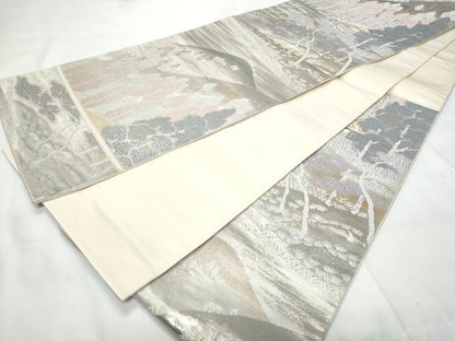 平和屋着物◎六通柄袋帯　唐織　花背の里　二重箔錦　金銀糸　正絹　逸品　CAAY7797fb