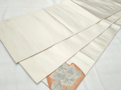平和屋着物◎中国三大刺繍　相良刺繍　太鼓柄袋帯　総刺繍　草花文　正絹　逸品　CAAY7806fb