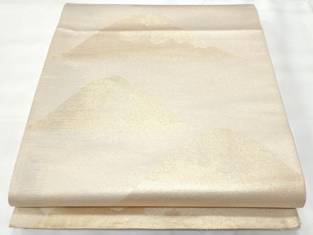 平和屋着物◎六通柄袋帯　遠山文　金糸　正絹　逸品　CAAY7856fb