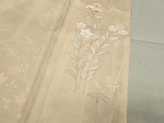 平和屋着物●訪問着　草花文　暈し染め　金彩　正絹　逸品　CAAY8039gh