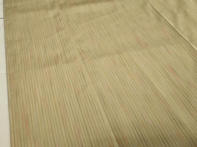 平和屋着物●上質なお召　縞　正絹　逸品　未使用　CAAY8045gh