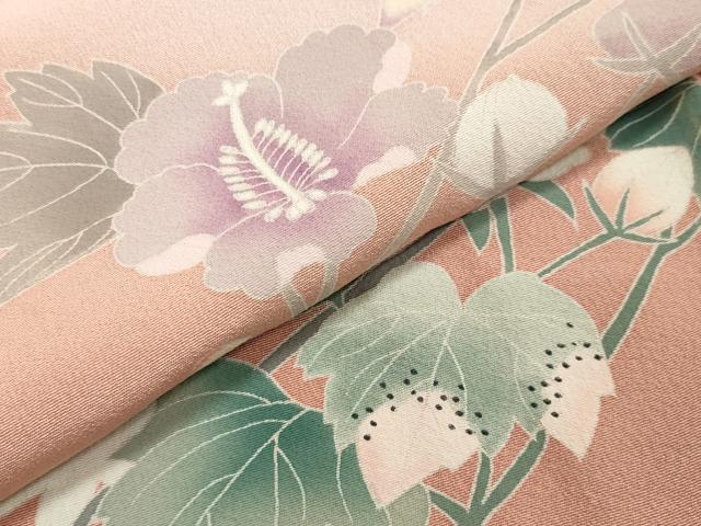 平和屋着物●訪問着　友禅　作家物　枝花文　暈し染め　正絹　逸品　CAAY8059gh