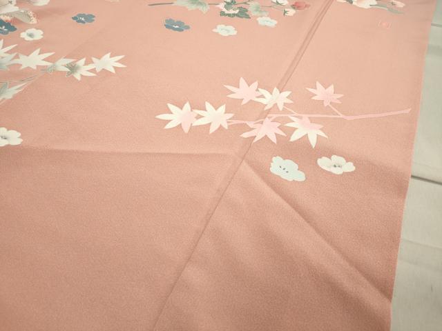 平和屋着物●訪問着　友禅　作家物　枝花文　暈し染め　正絹　逸品　CAAY8059gh