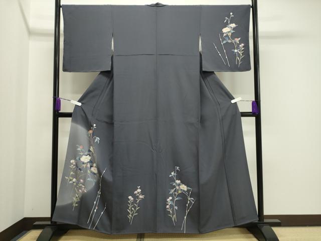 平和屋着物●訪問着 友禅 枝花文 暈し染め 正絹 逸品 未使用 CAAY8063gh