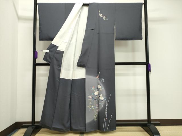 平和屋着物●訪問着 友禅 枝花文 暈し染め 正絹 逸品 未使用 CAAY8063gh