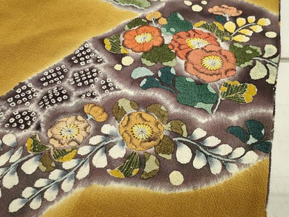 平和屋着物●訪問着　作家物　辻が花　暈し染め　鬼しぼ縮緬　ロング丈　正絹　逸品　CAAY8068gh
