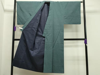 平和屋着物●男性　紬　アンサンブル　霞文　正絹　逸品　CAAY8076gh