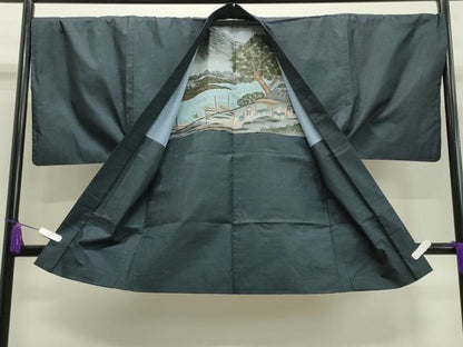平和屋着物●男性　本場大島紬　アンサンブル　100亀甲　総詰め　正絹　逸品　CAAY8077gh