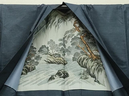 平和屋着物●男性 本場大島紬 アンサンブル 100亀甲 総詰め 正絹 逸品 CAAY8078gh