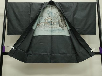 平和屋着物●男性　本場大島紬　アンサンブル　7マルキ　正絹　逸品　CAAY8079gh