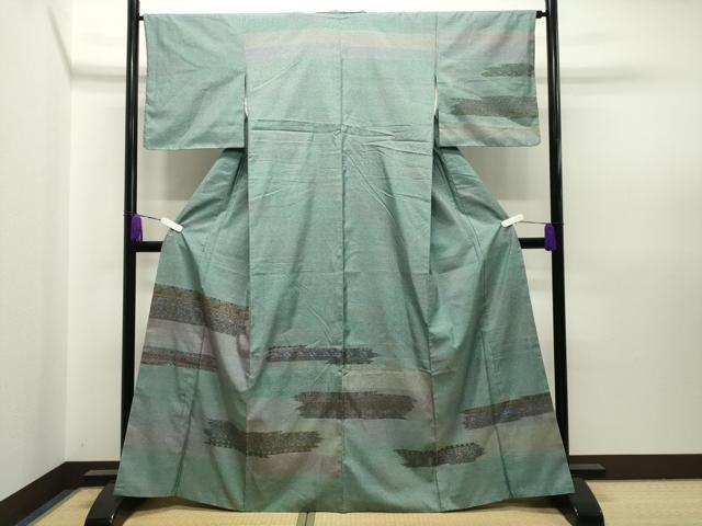平和屋着物●訪問着　本場染大島紬　花鳥吉祥文　正絹　逸品　CAAY8081gh