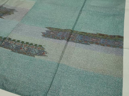 平和屋着物●訪問着　本場染大島紬　花鳥吉祥文　正絹　逸品　CAAY8081gh