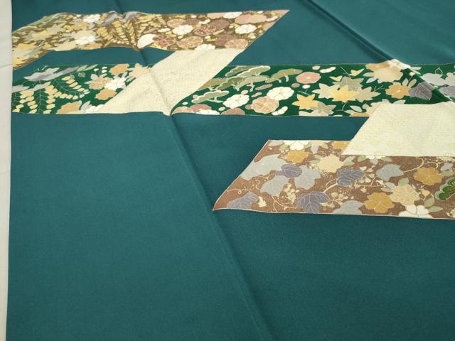 平和屋着物●訪問着　刺繍　梅松花文　金彩　正絹　逸品　CAAY8091gh