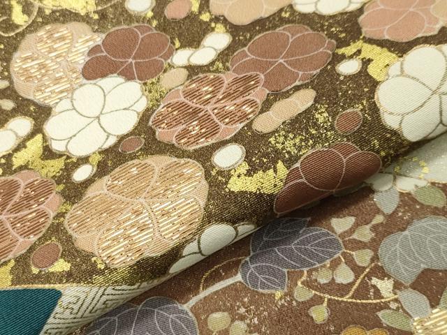 平和屋着物●訪問着　刺繍　梅松花文　金彩　正絹　逸品　CAAY8091gh