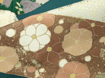 平和屋着物●訪問着　刺繍　梅松花文　金彩　正絹　逸品　CAAY8091gh