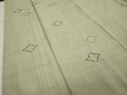平和屋着物●中国三大刺繍　相良刺繍　総刺繍　色留訪問着　紬地　松皮菱文　正絹　逸品　CAAY8093gh