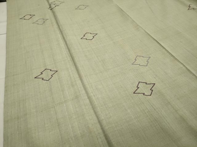 平和屋着物●中国三大刺繍　相良刺繍　総刺繍　色留訪問着　紬地　松皮菱文　正絹　逸品　CAAY8093gh