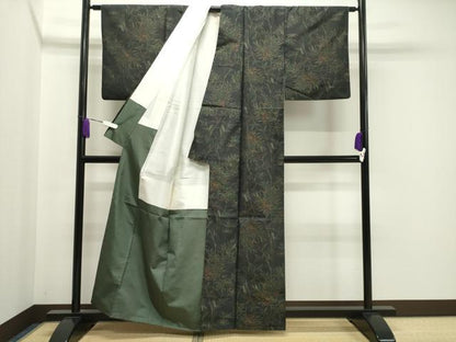 平和屋着物●本場大島紬　笹竹文　正絹　逸品　CAAY8102gh