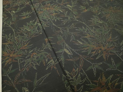 平和屋着物●本場大島紬　笹竹文　正絹　逸品　CAAY8102gh