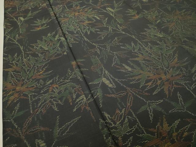 平和屋着物●本場大島紬　笹竹文　正絹　逸品　CAAY8102gh