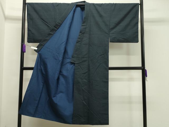 平和屋着物●男性　紬　アンサンブル　霞文　褐返色　正絹　逸品　CAAY8106gh