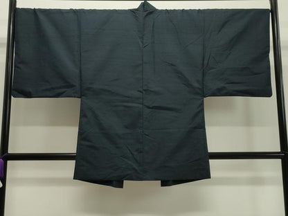 平和屋着物●男性　紬　アンサンブル　霞文　褐返色　正絹　逸品　CAAY8106gh
