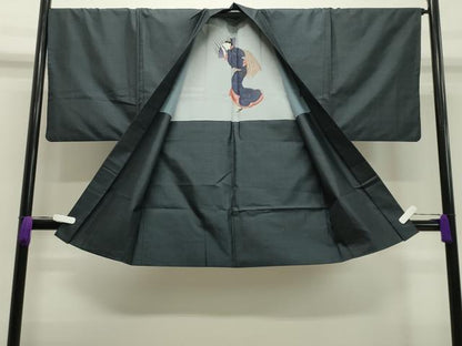 平和屋着物●男性 本場大島紬 アンサンブル 100亀甲 総詰め 正絹 逸品 CAAY8109gh