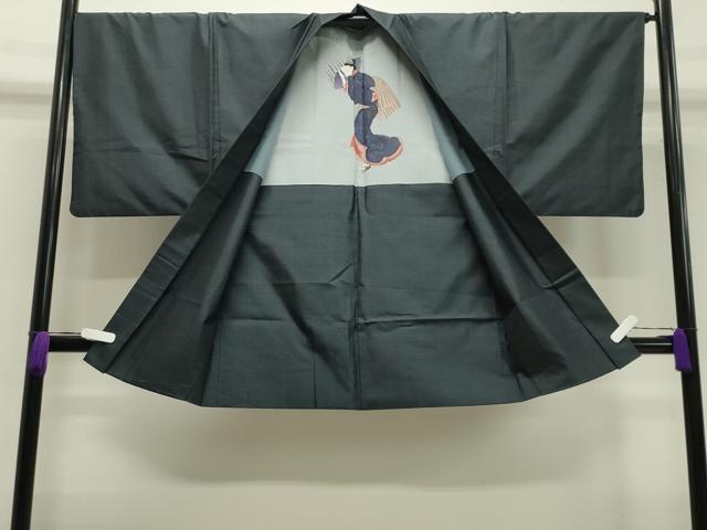 平和屋着物●男性 本場大島紬 アンサンブル 100亀甲 総詰め 正絹 逸品 CAAY8109gh