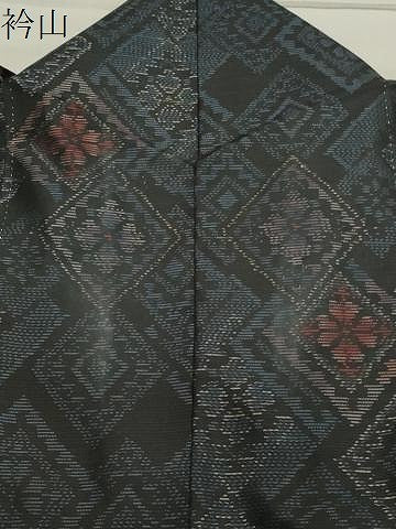 平和屋着物●本場大島紬 菱吉祥花文 正絹 逸品 CAAY8113gh