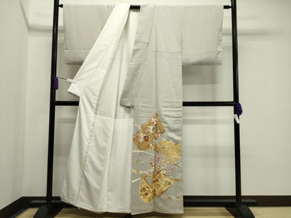 平和屋着物●豪華色留袖 駒刺繍 誰が袖 金彩 正絹 逸品 未使用 CAAY8128gh