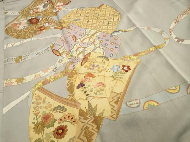 平和屋着物●豪華色留袖 駒刺繍 誰が袖 金彩 正絹 逸品 未使用 CAAY8128gh