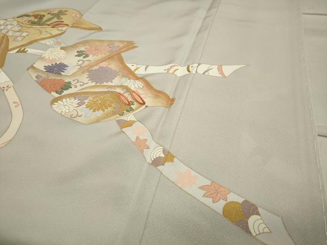 平和屋着物●豪華色留袖 駒刺繍 誰が袖 金彩 正絹 逸品 未使用 CAAY8128gh
