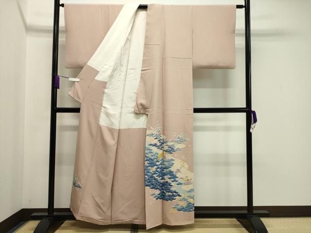 平和屋着物●本加賀友禅作家　大村洋子　色留袖　千鳥　浜松文　正絹　逸品　CAAY8131gh