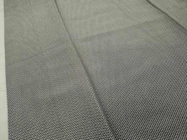 平和屋着物●江戸小紋　花菱文　黒地　正絹　逸品　CAAY8136gh
