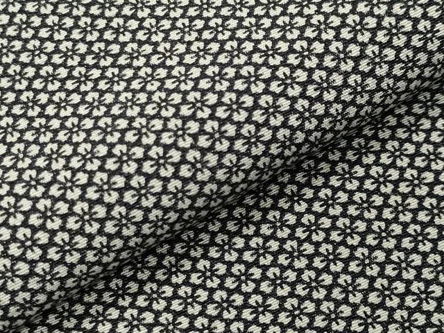 平和屋着物●江戸小紋　花菱文　黒地　正絹　逸品　CAAY8136gh