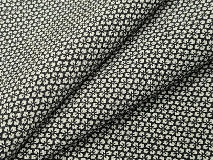 平和屋着物●江戸小紋　花菱文　黒地　正絹　逸品　CAAY8136gh