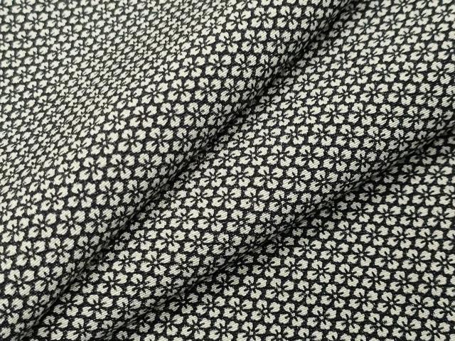 平和屋着物●江戸小紋　花菱文　黒地　正絹　逸品　CAAY8136gh