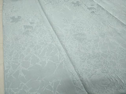 平和屋着物●上質な色無地 陶器花地紋 水色 正絹 逸品 未使用 CAAY8141gh