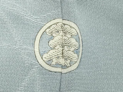 平和屋着物●上質な色無地 陶器花地紋 水色 正絹 逸品 未使用 CAAY8141gh