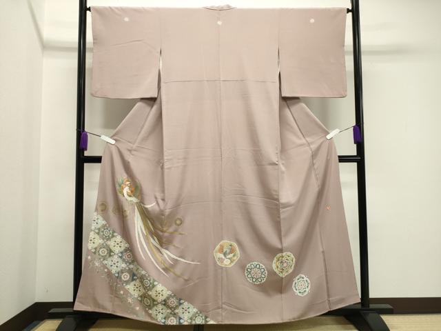 平和屋着物●豪華色留袖　作家物　駒刺繍　鳳凰花文　金彩　正絹　逸品　CAAY8145gh