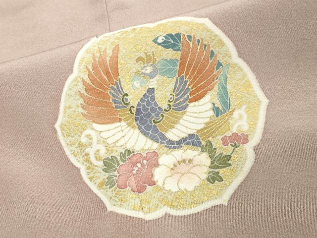 平和屋着物●豪華色留袖　作家物　駒刺繍　鳳凰花文　金彩　正絹　逸品　CAAY8145gh