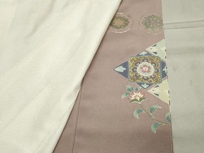 平和屋着物●豪華色留袖　作家物　駒刺繍　鳳凰花文　金彩　正絹　逸品　CAAY8145gh