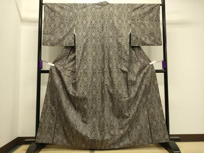 平和屋着物●本場大島紬 7マルキ 吉祥花文 正絹 逸品 CAAY8158gh