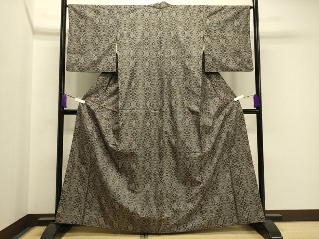 平和屋着物●本場大島紬 7マルキ 吉祥花文 正絹 逸品 CAAY8158gh