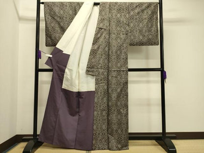 平和屋着物●本場大島紬 7マルキ 吉祥花文 正絹 逸品 CAAY8158gh
