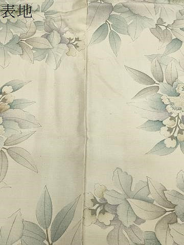 平和屋着物●上質な紬　草花文　正絹　逸品　CAAY8160gh