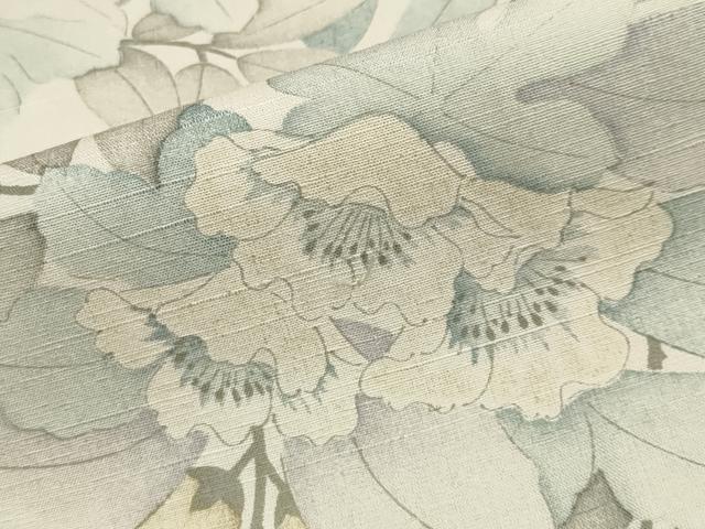 平和屋着物●上質な紬　草花文　正絹　逸品　CAAY8160gh