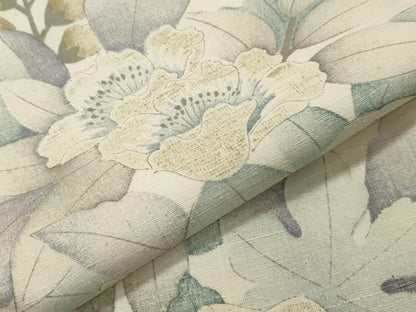 平和屋着物●上質な紬　草花文　正絹　逸品　CAAY8160gh